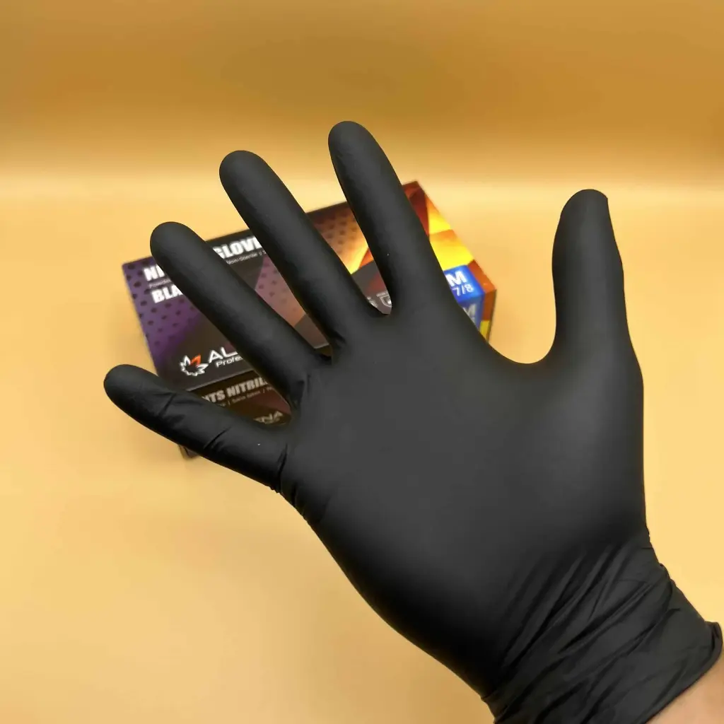 Gants nitrile Noir ALDENA non poudrés (100 pcs)