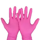 Gants nitrile Rose ALDENA non-poudrés (100 pcs)