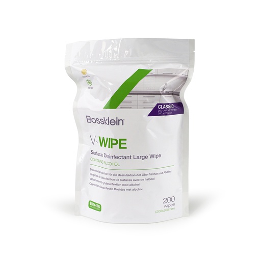 [BOS9784] V-WIPE Recharge de 200 grandes lingettes classiques Citron