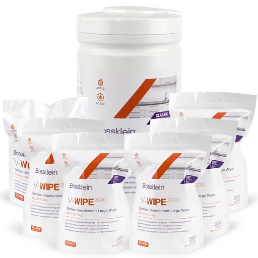 V-WIPE ZERO Large Classic Wipes Kit (6x Refill + 1x Tub)