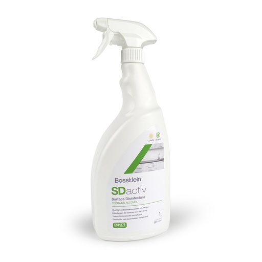 [BOS9801] SDactiv ZERO Désinfectant de surface sans alcool 1 litre Pomme à gâchette